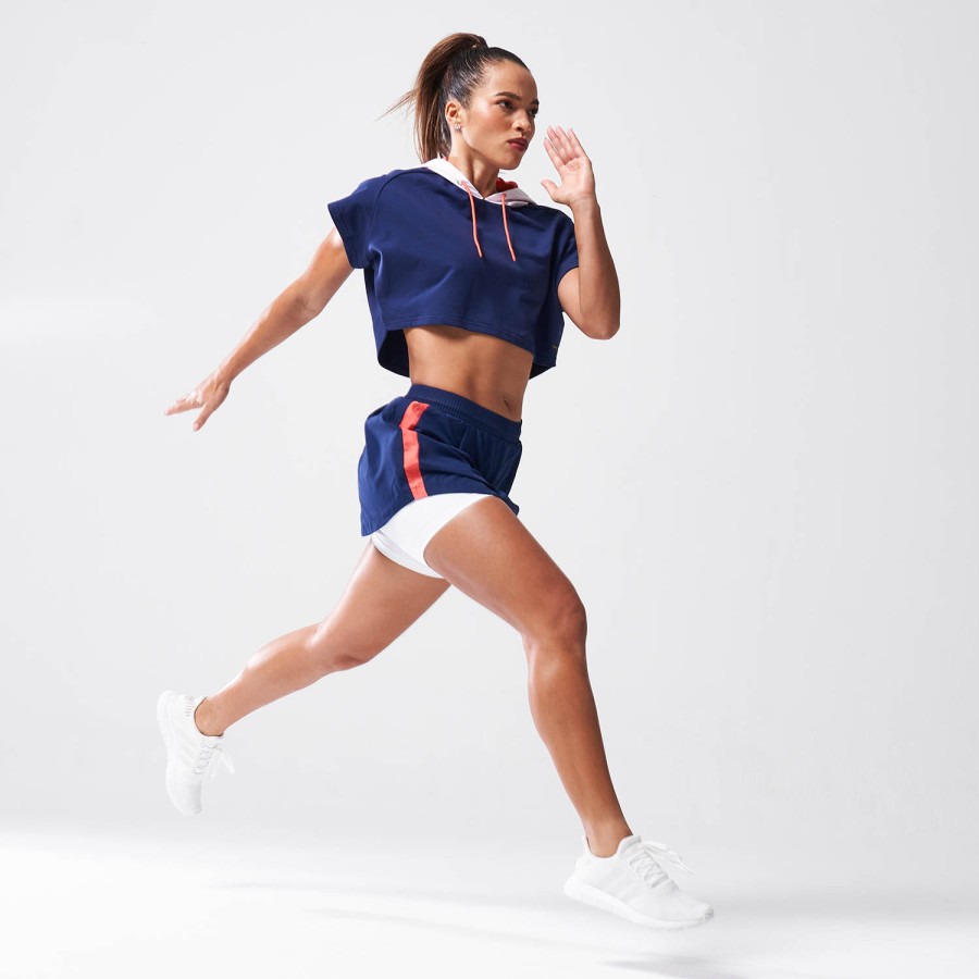 LAB360º VENTED CROP HOODIE – MEDIEVAL BLUE