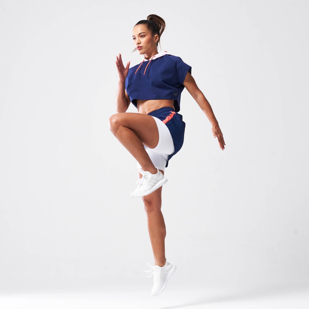 LAB360º VENTED CROP HOODIE – MEDIEVAL BLUE