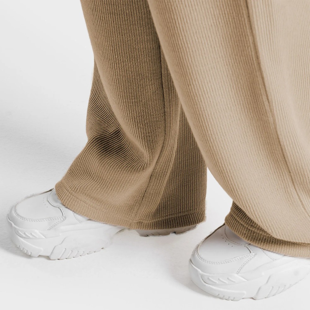 LUXE WIDE LEG PANTS – STONE