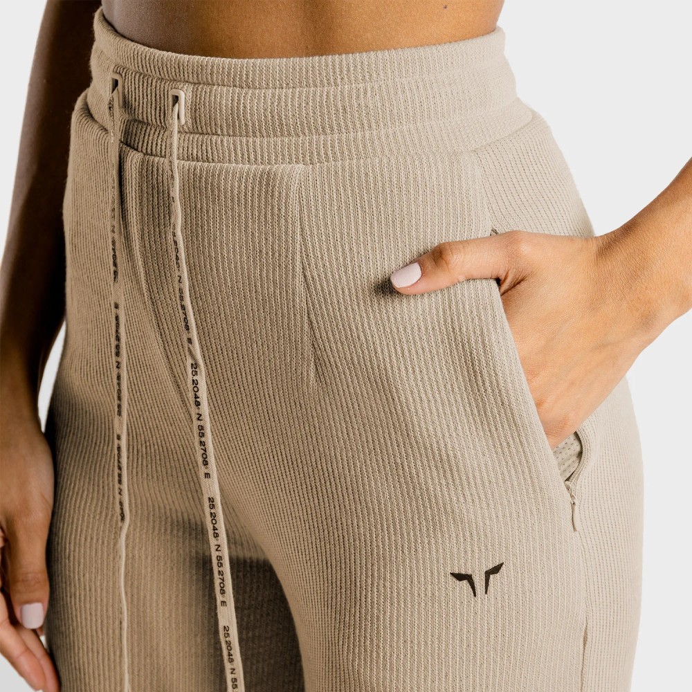 LUXE WIDE LEG PANTS – STONE