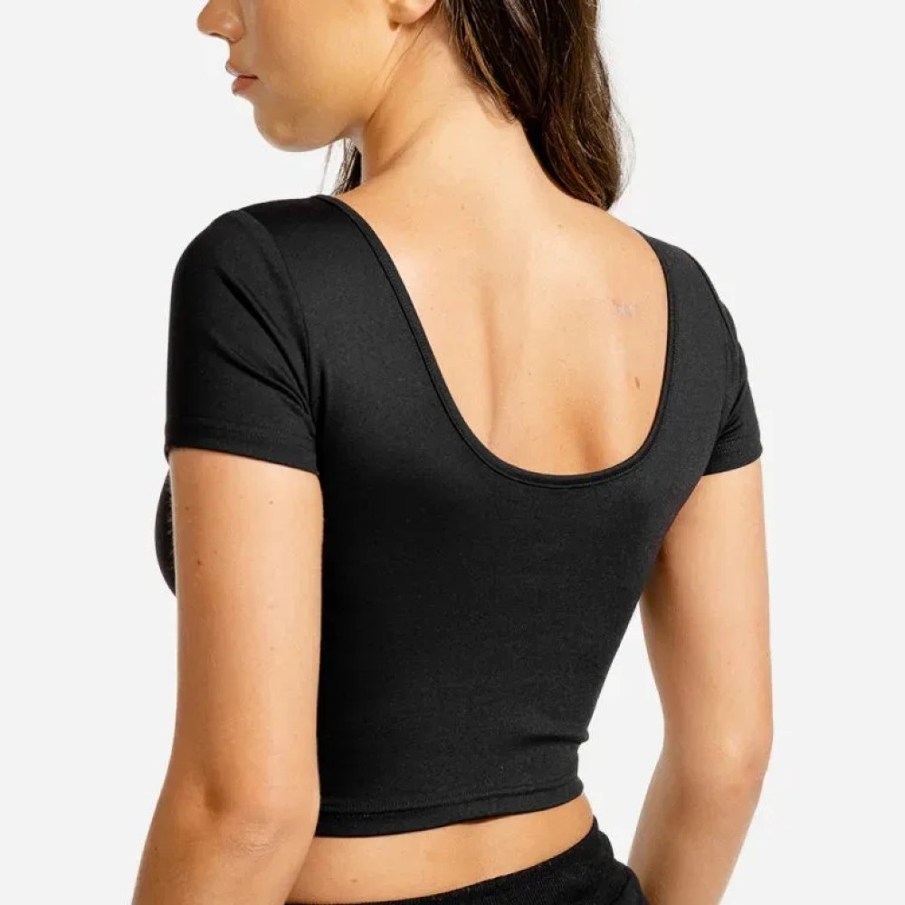 WARRIOR CROP TEE – BLACK