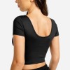 WARRIOR CROP TEE – BLACK