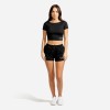 WARRIOR CROP TEE – BLACK