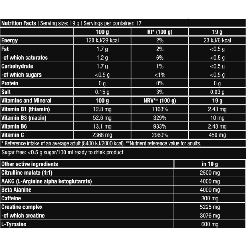 Black Blood NOX 330gr (BIOTECH USA) - Tropical Fruit