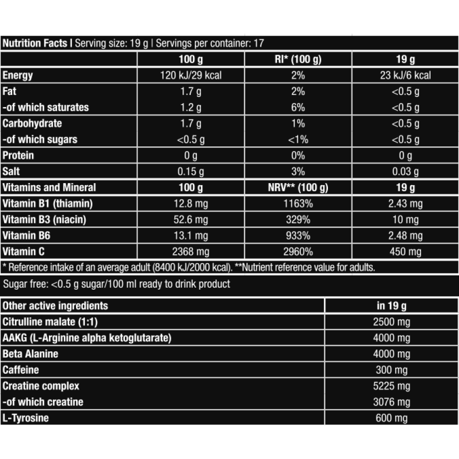 Black Blood NOX 330gr (BIOTECH USA) - Tropical Fruit