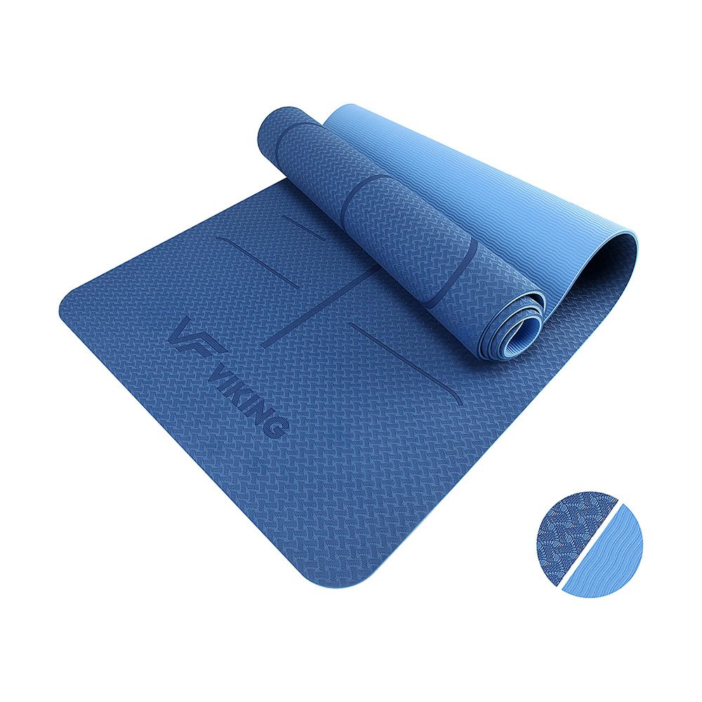 Viking Yoga / Pilates TPE Mat with  Body Line Printing